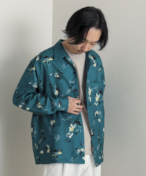 GLOSTER（グロスター）の「【GLOSTER/グロスター】Longchamp ヴィンテージプリント オープンカラーシャツ（シャツ/ブラウス・メンズ・ブラック系その他4/ベージュ系その他3/グリーン系その他2・MEDIUM/LARGE）」の18枚目の写真