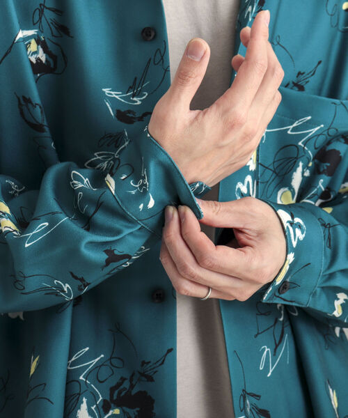 GLOSTER（グロスター）の「【GLOSTER/グロスター】Longchamp ヴィンテージプリント オープンカラーシャツ（シャツ/ブラウス・メンズ・ブラック系その他4/ベージュ系その他3/グリーン系その他2・MEDIUM/LARGE）」の21枚目の写真