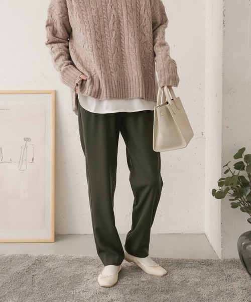 URBAN RESEARCH DOORS（アーバンリサーチドアーズ）の「ストレッチイージーパンツ（その他パンツ・レディース・チャコールグレー/ブラック/カーキ・38/36）」の14枚目の写真
