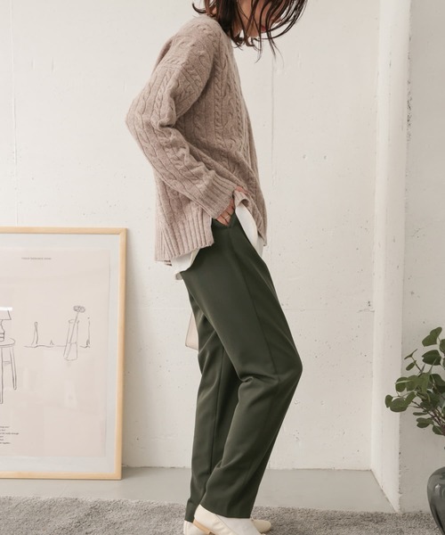URBAN RESEARCH DOORS（アーバンリサーチドアーズ）の「ストレッチイージーパンツ（その他パンツ・レディース・チャコールグレー/ブラック/カーキ・38/36）」の19枚目の写真