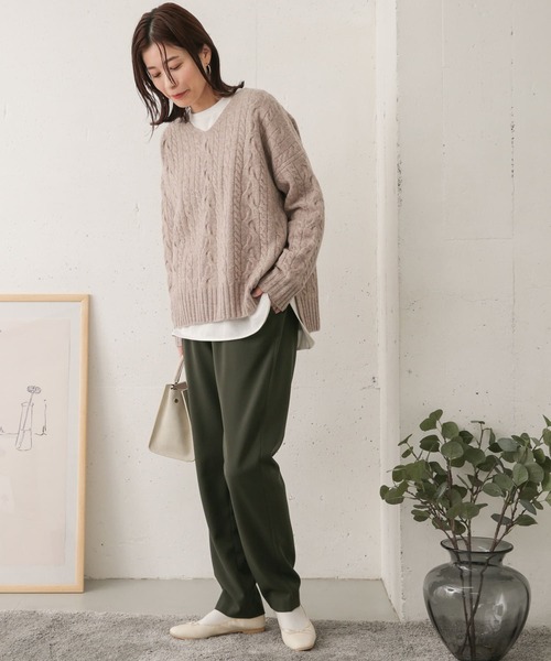 URBAN RESEARCH DOORS（アーバンリサーチドアーズ）の「ストレッチイージーパンツ（その他パンツ・レディース・チャコールグレー/ブラック/カーキ・38/36）」の20枚目の写真