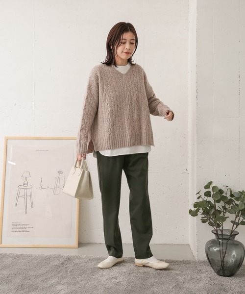 URBAN RESEARCH DOORS（アーバンリサーチドアーズ）の「ストレッチイージーパンツ（その他パンツ・レディース・チャコールグレー/ブラック/カーキ・38/36）」の21枚目の写真