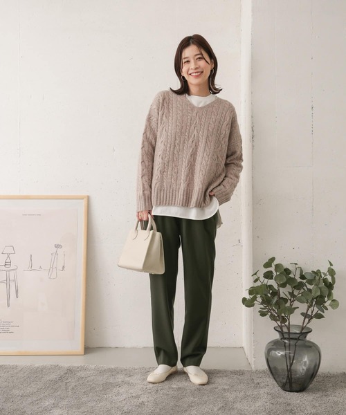 URBAN RESEARCH DOORS（アーバンリサーチドアーズ）の「ストレッチイージーパンツ（その他パンツ・レディース・チャコールグレー/ブラック/カーキ・38/36）」の22枚目の写真
