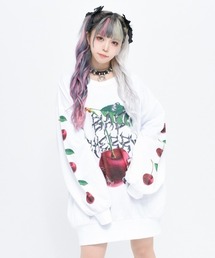 TRAVAS TOKYO | 『TRAVAS TOKYO/トラバス トーキョー』Bad cherry PO/チェリープリント プルオーバー スウェットシャツ(スウェット)