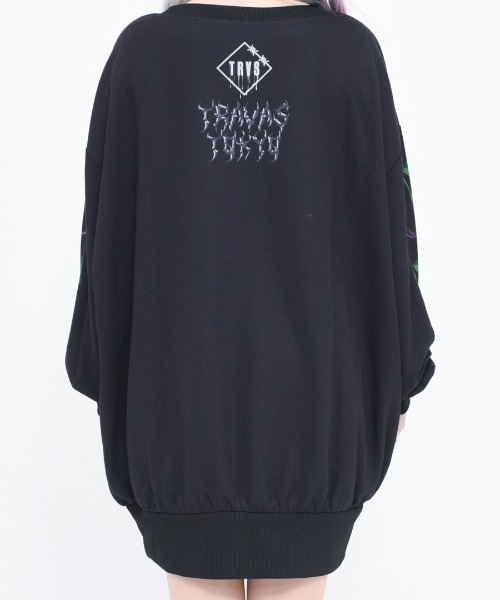 TRAVAS TOKYO(トラバス トウキョウ)の「『TRAVAS TOKYO/トラバス トーキョー』Bad cherry PO/チェリープリント プルオーバー スウェットシャツ(スウェット・レディース・ホワイト/ブラック・FREE)」の5枚目の写真