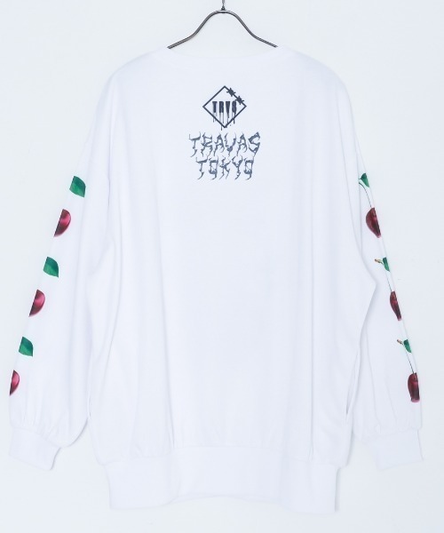 TRAVAS TOKYO(トラバス トウキョウ)の「『TRAVAS TOKYO/トラバス トーキョー』Bad cherry PO/チェリープリント プルオーバー スウェットシャツ(スウェット・レディース・ホワイト/ブラック・FREE)」の12枚目の写真