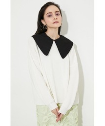 rienda | ビッグカラーニットトップス(ニット/セーター)