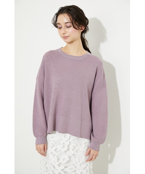 rienda（リエンダ）の「ビッグカラーニットトップス（ニット/セーター・レディース・ホワイト/ブラック/パープル・FREE）」の19枚目の写真