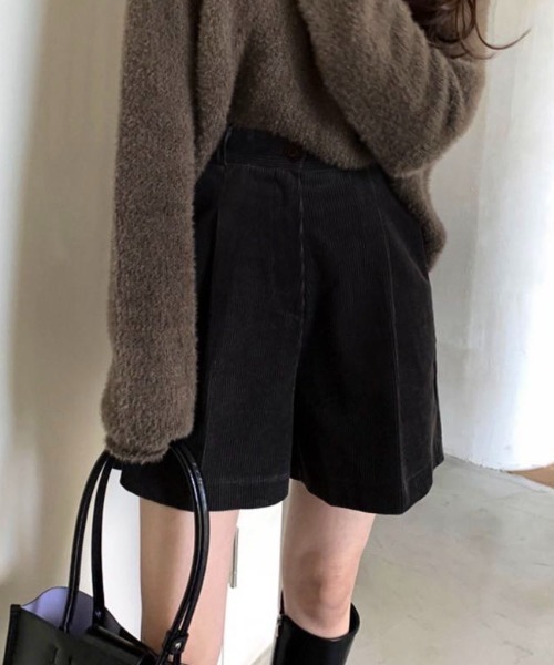 MANGROVE(マングローブ)の「コーデュロイショートパンツ(その他パンツ・レディース・ブラック/ブラウン・LARGE/MEDIUM)」の7枚目の写真
