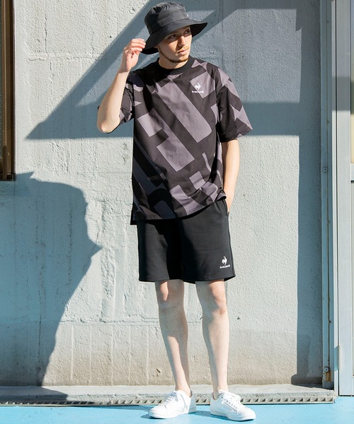 le coq sportif（ルコックスポルティフ）の「LCS エアロンスウェットハーフパンツ 裏毛 ウェア ハーフパンツ ショートパンツ ボトムス トレーニング トレーニングウェア スポーツウェア（スウェットパンツ・メンズ・ネイビー/ブラック/杢グレー・M/S/L/XL）」の18枚目の写真