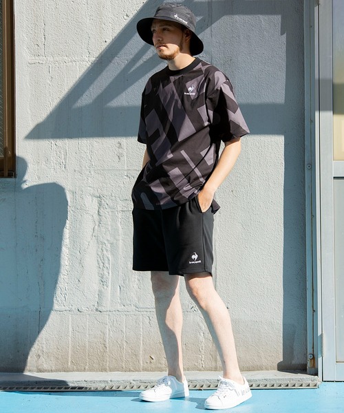 le coq sportif（ルコックスポルティフ）の「LCS エアロンスウェットハーフパンツ 裏毛 ウェア ハーフパンツ ショートパンツ ボトムス トレーニング トレーニングウェア スポーツウェア（スウェットパンツ・メンズ・ネイビー/ブラック/杢グレー・M/S/L/XL）」の16枚目の写真