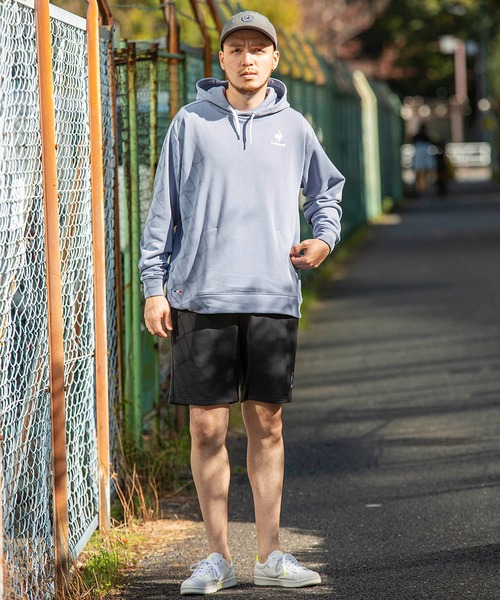 le coq sportif（ルコックスポルティフ）の「LCS エアロンスウェットハーフパンツ 裏毛 ウェア ハーフパンツ ショートパンツ ボトムス トレーニング トレーニングウェア スポーツウェア（スウェットパンツ・メンズ・ネイビー/ブラック/杢グレー・M/S/L/XL）」の15枚目の写真