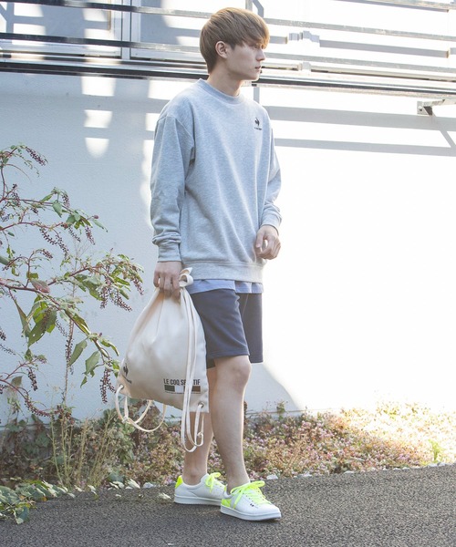 le coq sportif（ルコックスポルティフ）の「LCS エアロンスウェットハーフパンツ 裏毛 ウェア ハーフパンツ ショートパンツ ボトムス トレーニング トレーニングウェア スポーツウェア（スウェットパンツ・メンズ・ネイビー/ブラック/杢グレー・M/S/L/XL）」の8枚目の写真
