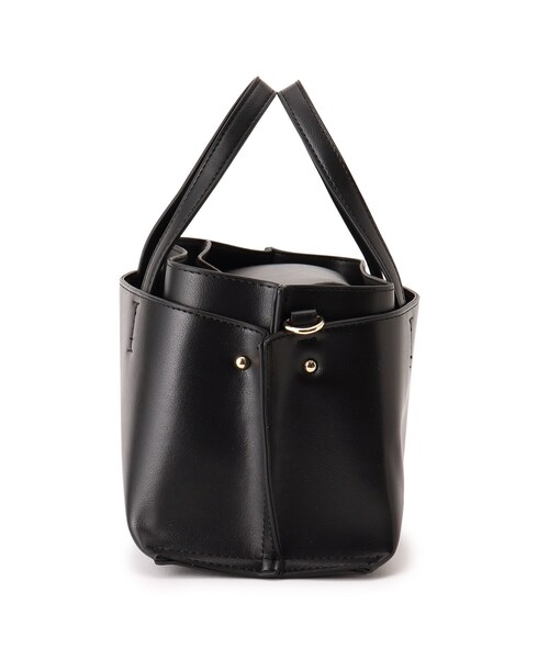 DRESKIP（ドレスキップ）の「◆【通勤/セレモニー】あおりショルダー【抗菌防臭裏地】（ショルダーバッグ・レディース・ブラック/グレー/ピンク系・00）」の4枚目の写真