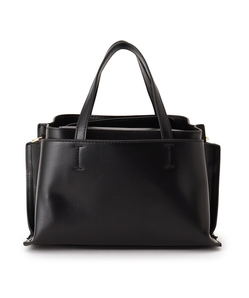 DRESKIP（ドレスキップ）の「◆【通勤/セレモニー】あおりショルダー【抗菌防臭裏地】（ショルダーバッグ・レディース・ブラック/グレー/ピンク系・00）」の5枚目の写真