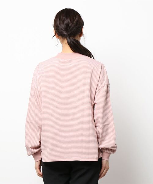 ehka sopo(エヘカソポ)の「無地ボーダーアソートハイネックカットソー(Tシャツ/カットソー・レディース・ブラック/オフホワイト/ピンク/グリーン・フリ-)」の6枚目の写真