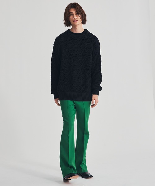 LiNoH（リノー）の「CROCHETED LACE PULLOVER KNIT（ニット/セーター・メンズ・ホワイト/ブラック/ミント/グリーン/ブルー・1/2）」の16枚目の写真
