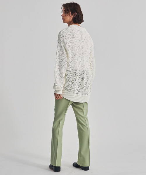 LiNoH（リノー）の「CROCHETED LACE PULLOVER KNIT（ニット/セーター・メンズ・ホワイト/ブラック/ミント/グリーン/ブルー・1/2）」の14枚目の写真