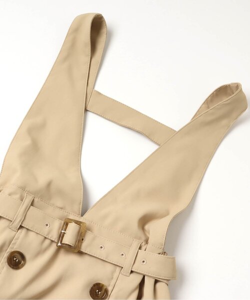 algy（アルジー）の「トレンチジャンスカ（ジャンパースカート・キッズ・ベージュ/アイボリー・XXX-SMALL/XX-SMALL/X-SMALL/SMALL/MEDIUM）」の10枚目の写真