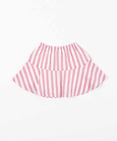 trois lapins kp（トロワラパンケーピー）の「先染めダンガリーストライプのスカパン(100-130cm)（その他パンツ・キッズ・ピンク/ブルー・110cm/100cm/120cm/130cm）」の4枚目の写真