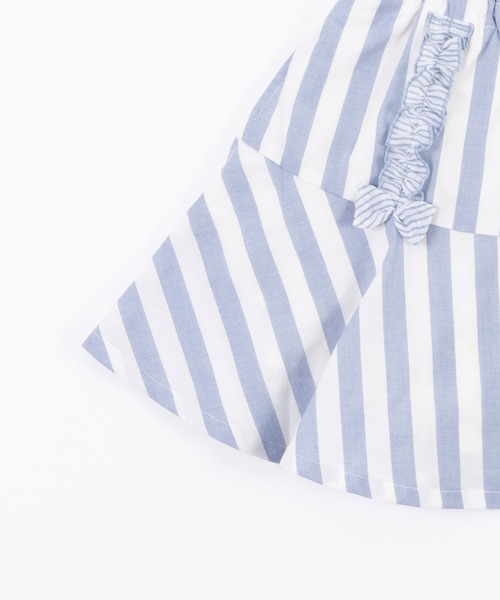 trois lapins kp（トロワラパンケーピー）の「先染めダンガリーストライプのスカパン(100-130cm)（その他パンツ・キッズ・ピンク/ブルー・110cm/100cm/120cm/130cm）」の10枚目の写真