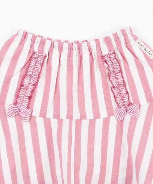 trois lapins kp（トロワラパンケーピー）の「先染めダンガリーストライプのスカパン(100-130cm)（その他パンツ・キッズ・ピンク/ブルー・110cm/100cm/120cm/130cm）」の11枚目の写真
