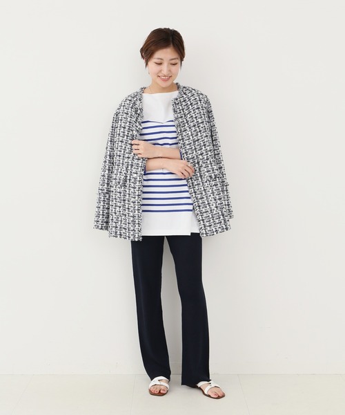 IENA（イエナ）の「Marin Tweed ジャケット.S（ノーカラー