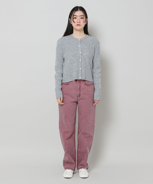 ALAND(エーランド)の「3.3Field Trip/ストレートカラーデニム 2277675(デニムパンツ・レディース・ネイビー/ボルドー・SMALL/MEDIUM)」の11枚目の写真