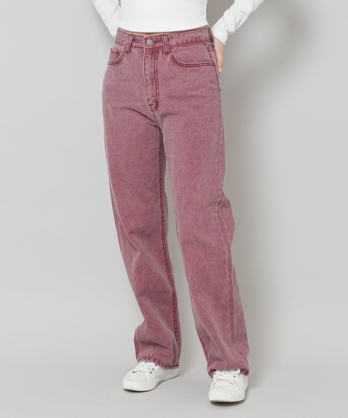 ALAND(エーランド)の「3.3Field Trip/ストレートカラーデニム 2277675(デニムパンツ・レディース・ネイビー/ボルドー・SMALL/MEDIUM)」の12枚目の写真