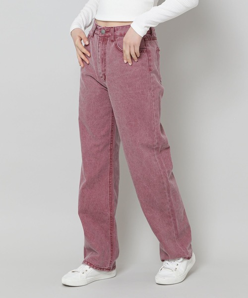 ALAND(エーランド)の「3.3Field Trip/ストレートカラーデニム 2277675(デニムパンツ・レディース・ネイビー/ボルドー・SMALL/MEDIUM)」の13枚目の写真