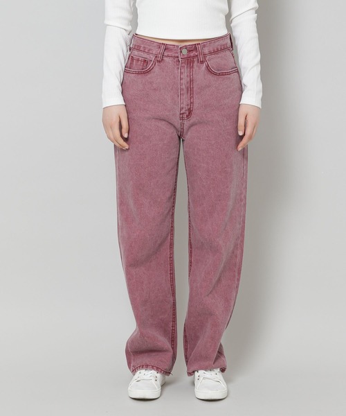 ALAND(エーランド)の「3.3Field Trip/ストレートカラーデニム 2277675(デニムパンツ・レディース・ネイビー/ボルドー・SMALL/MEDIUM)」の14枚目の写真
