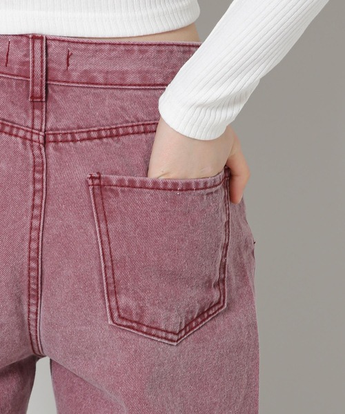 ALAND(エーランド)の「3.3Field Trip/ストレートカラーデニム 2277675(デニムパンツ・レディース・ネイビー/ボルドー・SMALL/MEDIUM)」の22枚目の写真