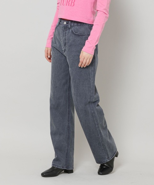 ALAND(エーランド)の「3.3Field Trip/ストレートカラーデニム 2277675(デニムパンツ・レディース・ネイビー/ボルドー・SMALL/MEDIUM)」の6枚目の写真