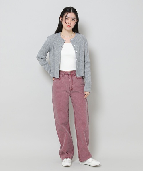 ALAND(エーランド)の「3.3Field Trip/ストレートカラーデニム 2277675(デニムパンツ・レディース・ネイビー/ボルドー・SMALL/MEDIUM)」の10枚目の写真
