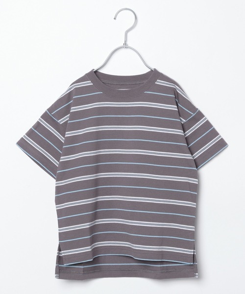 GLOBAL WORK（グローバルワーク）の「キッズ/ヘビロッTEEボーダー半袖/269167（Tシャツ/カットソー・キッズ・ブラック/チャコールグレー/オフホワイト・140cm/120cm/110cm/130cm/150cm/160cm/100cm）」の11枚目の写真