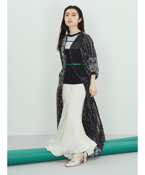 furfur♡フラワージャガードリブプルオーバー FURFUR（ファーファー）の「フラワージャガードリブプル（ニット