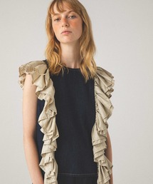 MECRE | デニムコンビフリルトップス(シャツ/ブラウス)