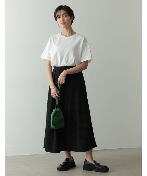 Re:EDIT（リエディ）の「カットジャガードボリュームタックフレア