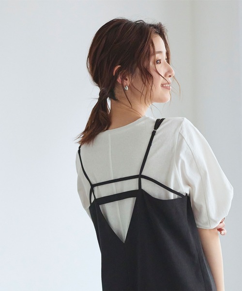 titivate（ティティベイト）の「デザインコクーンスリーブTシャツ（Tシャツ/カットソー・レディース・オフホワイト/オレンジ/ブルー/ブラック/ダークオレンジ/イエロー/グリーン・FREE）」の13枚目の写真