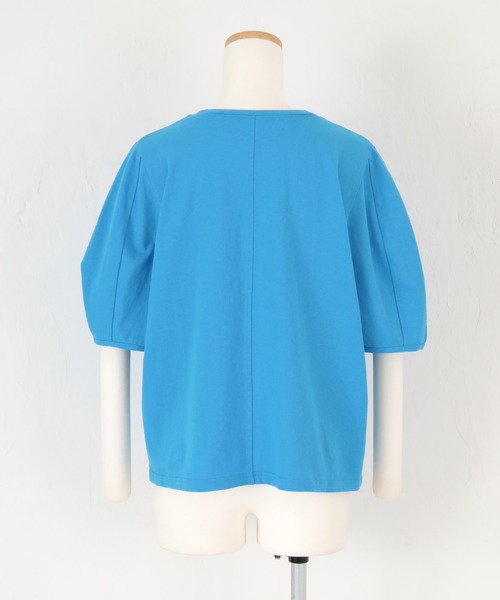 titivate（ティティベイト）の「デザインコクーンスリーブTシャツ（Tシャツ/カットソー・レディース・オフホワイト/オレンジ/ブルー/ブラック/ダークオレンジ/イエロー/グリーン・FREE）」の21枚目の写真