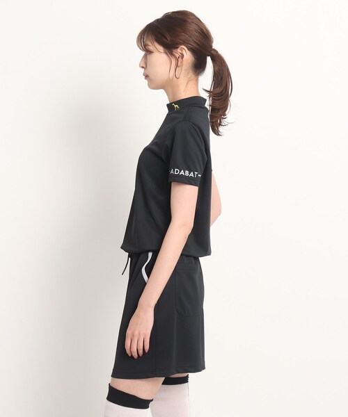 未使用級　アダバット　2023　セットアップ　モックネック　ワンピース　ベージュ adabat（アダバット）の「◇モックネック ワンピース NEW