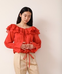 CASA FLINE | ラッフルカラーボリュームブラウス(シャツ/ブラウス)