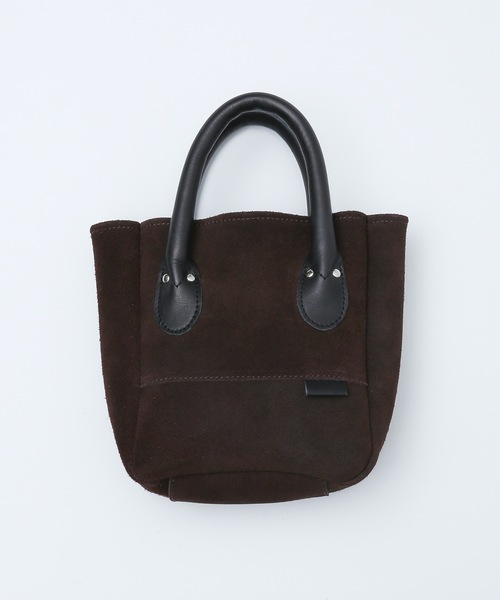20/80（テゥエンティーエイティー）の「【20/80】トゥエンティーエイティー/COW SUEDE MINIMUM TOTE（トートバッグ・レディース・ブラック/ベージュ/ブラウン・FREE）」の3枚目の写真