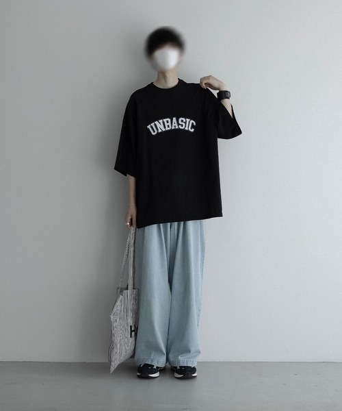 remer(リメール)の「loose stylish double tuck wide denim PT / ルーズスタイリッシュダブルタックワイドデニム(デニムパンツ・メンズ・ブラック/グレイッシュベージュ/サックスブルー/インディゴブルー・SMALL/MEDIUM/LARGE)」の16枚目の写真