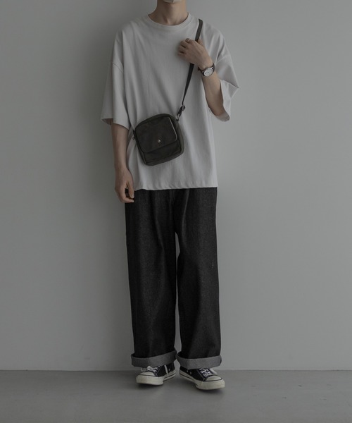 remer(リメール)の「loose stylish double tuck wide denim PT / ルーズスタイリッシュダブルタックワイドデニム(デニムパンツ・メンズ・ブラック/グレイッシュベージュ/サックスブルー/インディゴブルー・SMALL/MEDIUM/LARGE)」の21枚目の写真