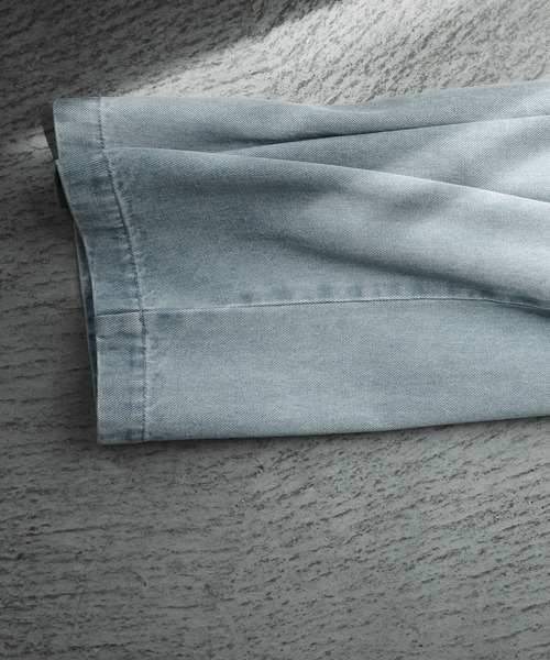 remer(リメール)の「loose stylish double tuck wide denim PT / ルーズスタイリッシュダブルタックワイドデニム(デニムパンツ・メンズ・ブラック/グレイッシュベージュ/サックスブルー/インディゴブルー・SMALL/MEDIUM/LARGE)」の7枚目の写真
