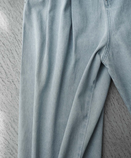 remer(リメール)の「loose stylish double tuck wide denim PT / ルーズスタイリッシュダブルタックワイドデニム(デニムパンツ・メンズ・ブラック/グレイッシュベージュ/サックスブルー/インディゴブルー・SMALL/MEDIUM/LARGE)」の9枚目の写真
