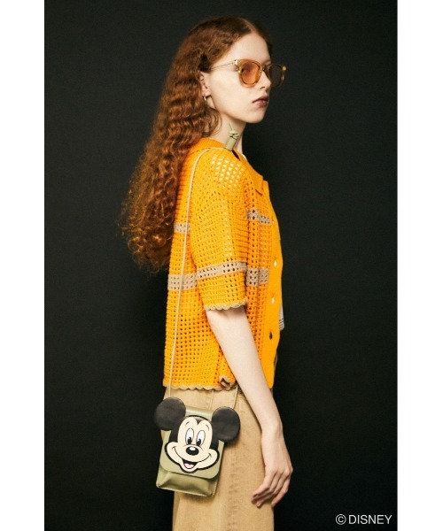 Disney SERIES CREATED by MUS(ディズニーシリーズクリエイテッドバイエムユーエス)の「MD MICKEY ポシェット(ショルダーバッグ・レディース・ブラック/カーキ・FREE)」の15枚目の写真