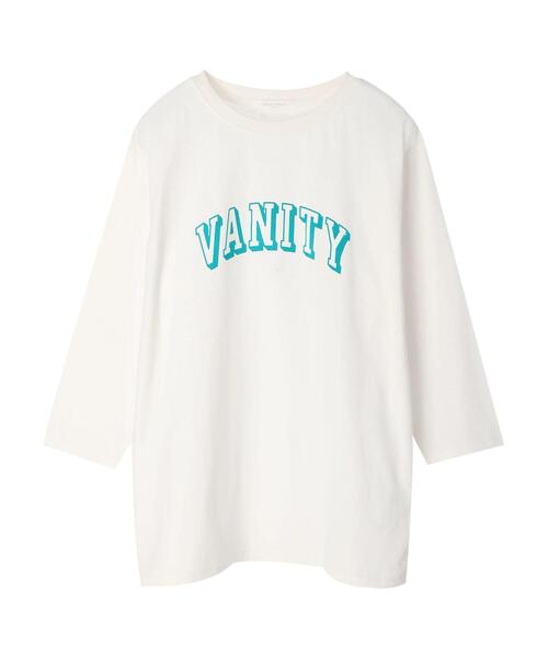 Green Parks(グリーンパークス)の「七分袖カレッジロゴTシャツ(Tシャツ/カットソー・レディース・パープル/ネイビー/オフホワイト・FREE)」の21枚目の写真
