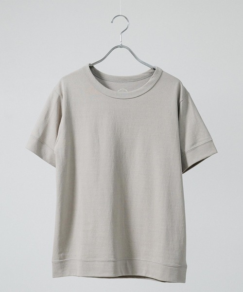 quadro(クオドロ)の「和紙×綿天竺クルーネックプルオーバー(Tシャツ/カットソー・レディース・ライトグレー/キナリ/モカ・FREE)」の3枚目の写真